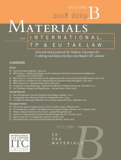 Materials on International, TP and EU Tax Law – VOLUME B (October 2018)